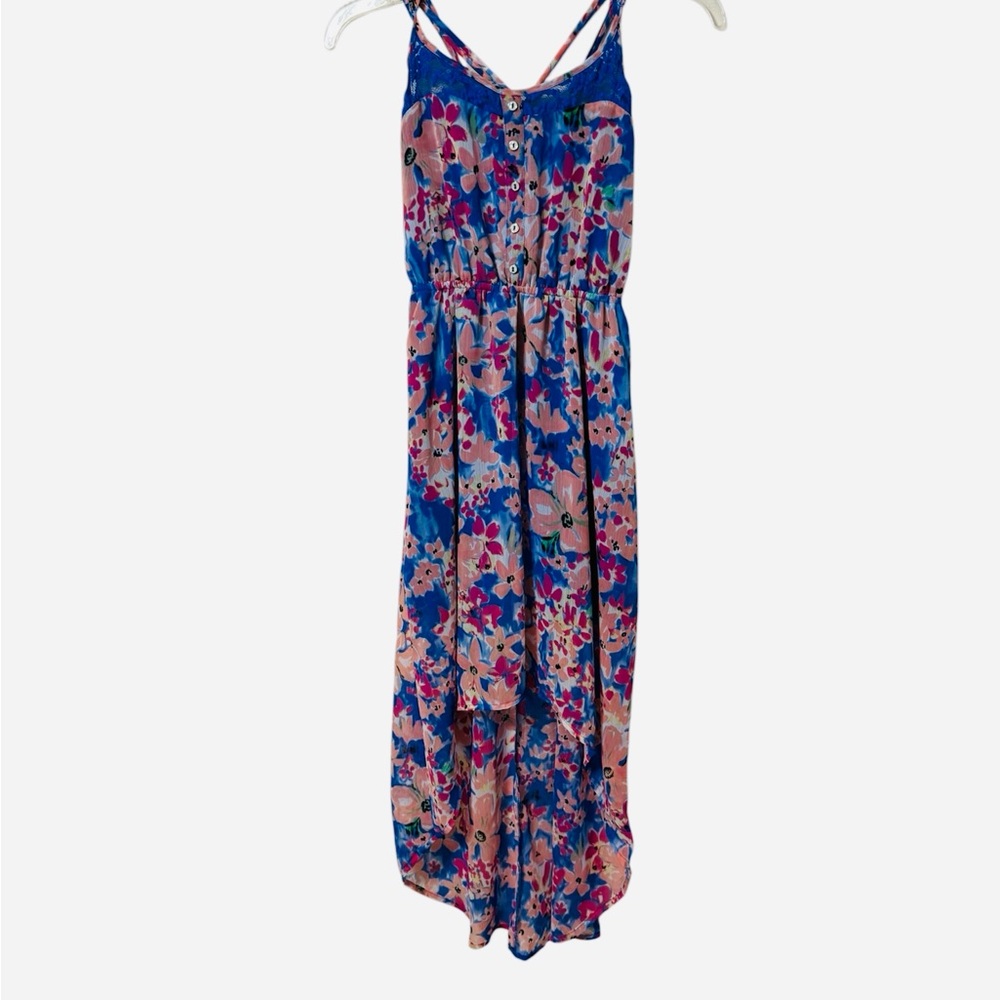 Candie's Vibrant Blue and Pink Dress Women’s Size XS